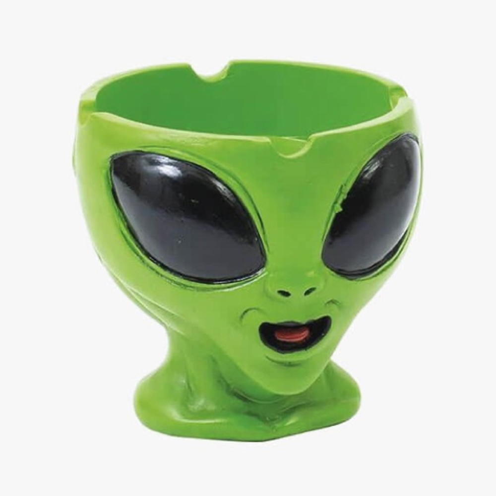 Green Alien Head Ashtray